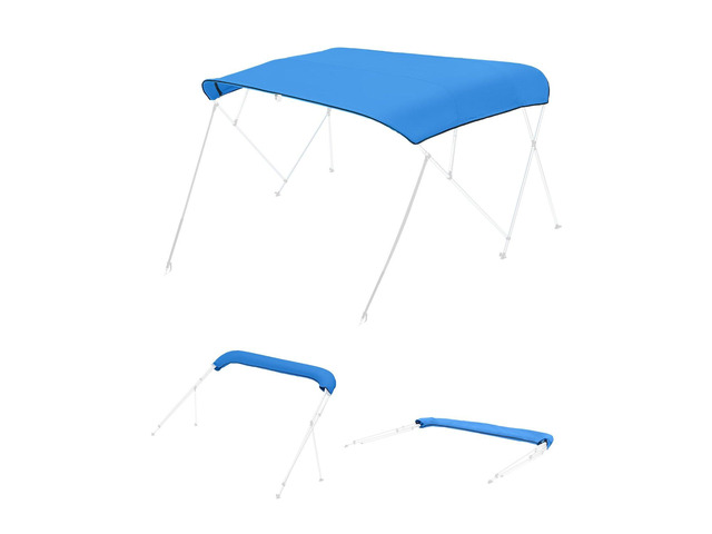 VEVOR 4 Bow Bimini Top Replacement Cover, 8 ft Long Durable 600D Marine Grade Waterproof Sun Shade Boat Canopy with Storage Boot, Easy Install...