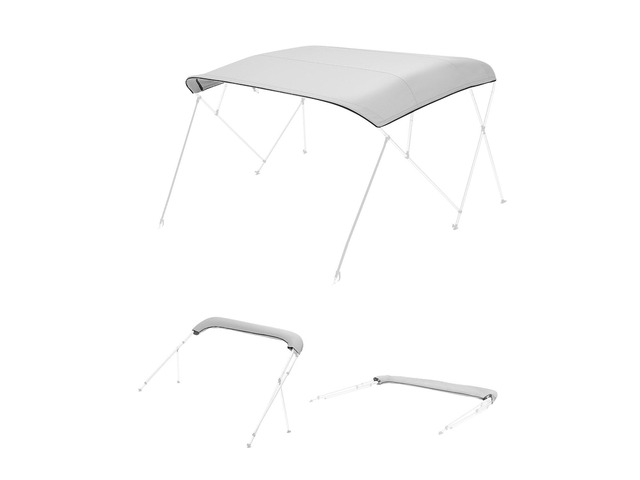 VEVOR 4 Bow Bimini Top Replacement Cover, 8 ft Long, Durable 600D Marine Grade Waterproof Sun Shade Boat Canopy with Storage Boot, Easy Install...