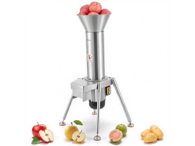 VEVOR 1100W Electric Fruit Apple Crusher, SUS304 Freestanding Crushing Machine, Grinds Whole Apples Up to 3.15' Dia, 164 KG/H Capacity, Cider Press...