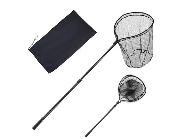 VEVOR Fishing Net, Landing Nets with Telescopic Handle, Portable Lightweight Stronger 6063 Aluminum Fish Gear, Nylon Covered PVC, Durable and...