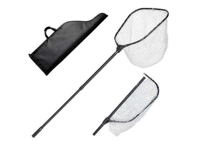 VEVOR Fishing Net, Foldable Landing Nets with Telescopic Handle and Built in Length Scale, Lightweight and Stronger 6063 Aluminum Fish Gear, Soft...