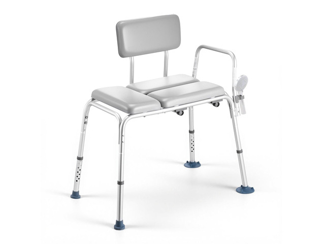 VEVOR Tub Transfer Bench for Bathtub, 500 lbs Weight Capacity Heavy Duty Shower Chair with Arm and Backrest, Height Adjustable Bathroom Shower...