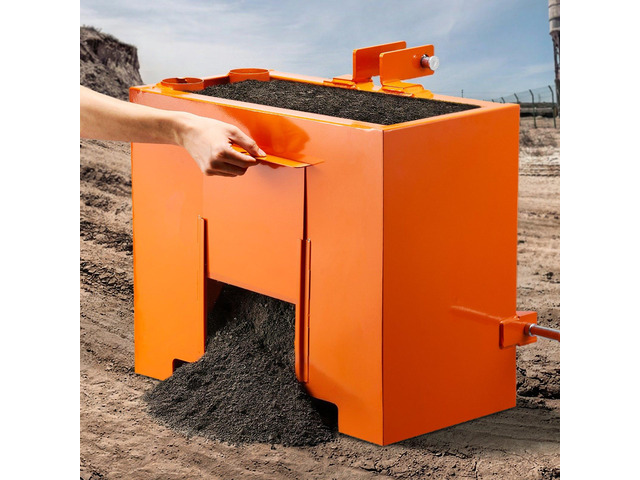 VEVOR Ballast Box, 3-Point Category 1 Tractor Ballast of 800 lbs Capacity, Standard 2 Inch Hitch Receiver, Heavy-Duty Steel 3.2 ft³ Large Volume...