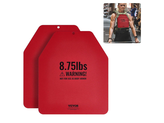 VEVOR Weight Vest Plates, 8.75 LB Pairs, Premium Steel Weighted plates, Contoured Ergonomic Fit WODs, Additional Weight for Weight Vests, for...