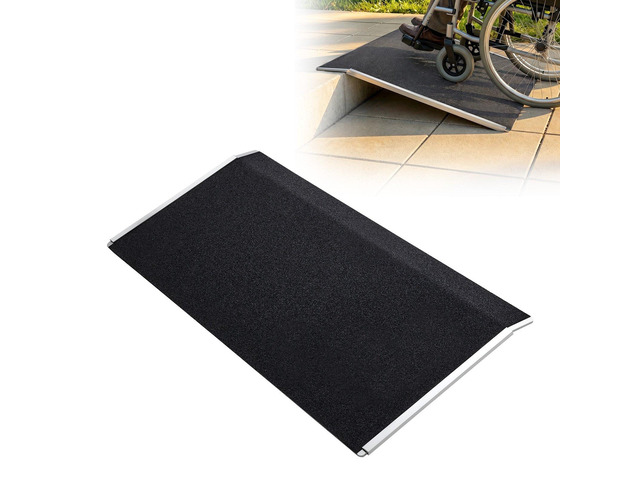 VEVOR Threshold Ramp for Doorways, 31.9 x 15.4 in, Platform Aluminum Wheelchair Ramp, Non-Slip Door Threshold Ramps, 400 lbs Load Capacity, for...
