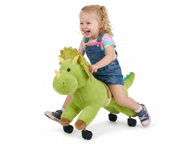 VEVOR Ride On Horse, Riding Dinosaur Toys for Kids, Features Lifelike Dinosaur Roars, No Battery Required, 360-Degree Flexible Smooth Wheels, Soft...