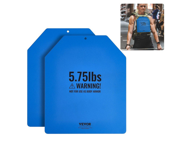 VEVOR Weight Vest Plates, 5.75 LB Pairs, Premium Steel Weighted plates, Contoured Ergonomic Fit WODs, Additional Weight for Weight Vests, for...