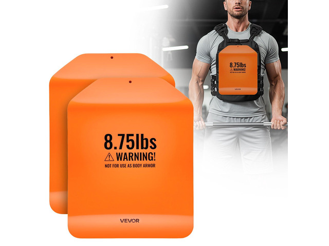 VEVOR Curved Weight Vest Plates, 8.75 LB Pairs, Premium Steel Tactical Weighted Plates for Vest, Ergonomic Design, for Strength Endurance Training,...