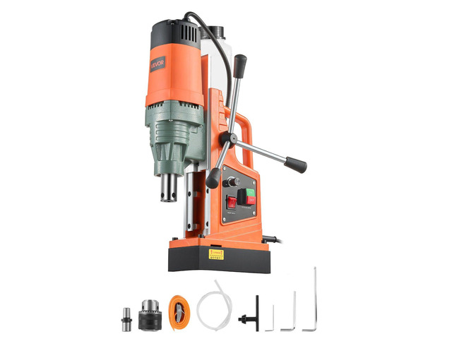 VEVOR Magnetic Drill, 1550W Motor 2 in Coring Diameter, 2922 lbf Magnetic Force, 0-550 RPM Variable Speed, Portable Electric Mag Drill Press...