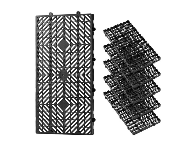 VEVOR Plastic Pallets, 6 Pcs Plastic Pallets for Basement Storage, Nestable Lightweight Waterproof Storage Pad with Breathable Grid for Indoor...