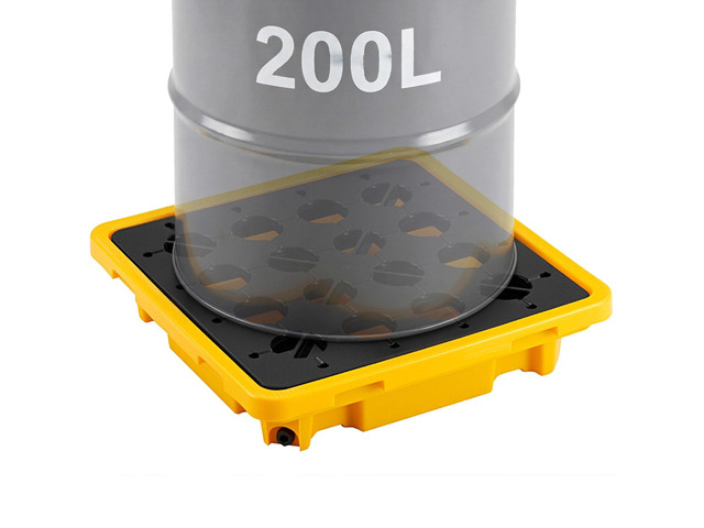 VEVOR Spill Containment Pallet, 1 Drum Low Profile Spill Containment Modular Platform, 11.4 Gallon Sump, 1543 lbs Load Capacity, Heavy-Duty...
