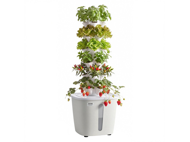 VEVOR Hydroponic Tower, 30 Pods 6 Tiers Hydroponics Growing System Kit with App Control, Vertical Home Garden with 20L Water Tank & Pump, Planter...