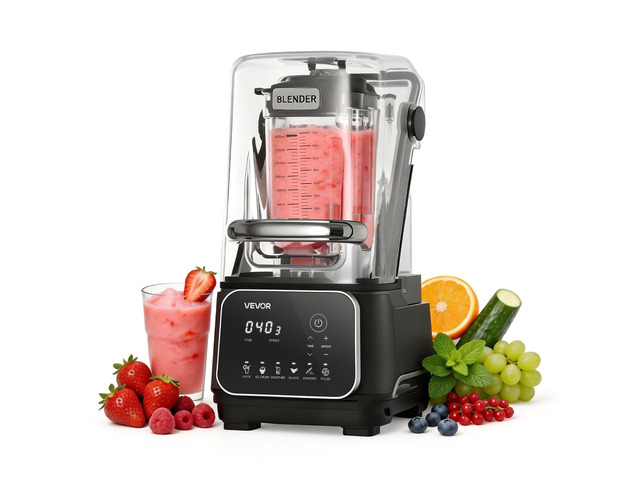 VEVOR Blender, 68 oz Professional Countertop Blenders with Shield, 2200W 26000RPM Kitchen Food Processor Combo, Self-Cleaning, Speed Adjustable, 6...