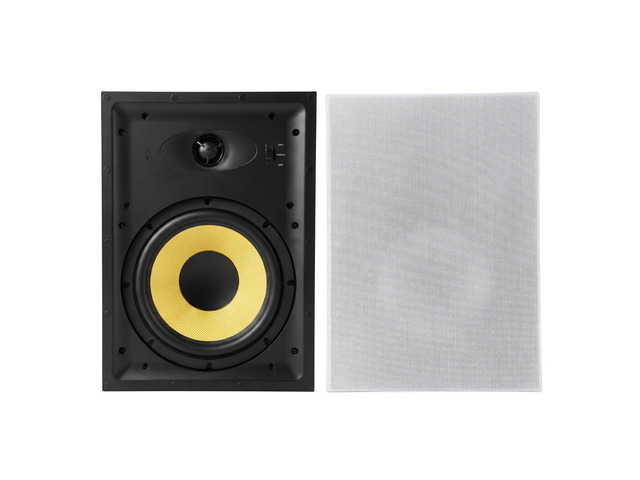 VEVOR In-Wall Speakers, 8', In Wall Speaker System with Paintable Grille, Hi-Fi Sound, 200W Peak, 2-Way Rectangular Speakers, for Damp Humid Indoor...