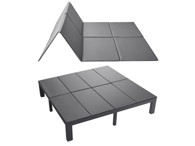 VEVOR Bunkie Board, King Size 80.3 x 75.9 in, Foldable Bed Board Under Mattress with Hook-and-Loop Straps, PP Core with 600D Oxford Fabric,...