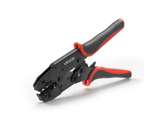 VEVOR Crimping Tool, 22-10 AWG Ratcheting Wire Crimper Tool, Labor-Saving Electrical Terminal Crimp Pliers with Clear Metric & AWG Markings, Quick...
