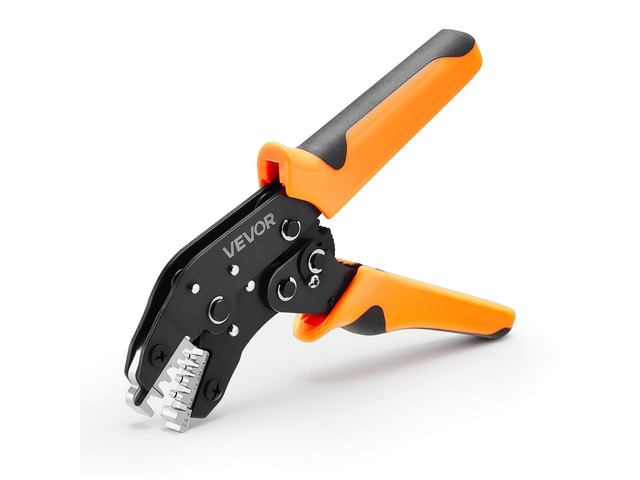 VEVOR Crimping Tool, 24-12 AWG Ratcheting Wire Crimper Tool, Labor-Saving Electrical Terminal Crimp Pliers with Clear Metric & AWG Markings, Quick...