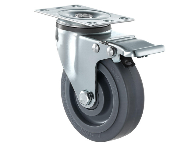 VEVOR Caster Wheels, 5 Inch Heavy Duty Casters, Compatible with VEVOR Insulated Food Pan Carrier, Set of 4 (2 Swivel with Brake, 2 Rigid)