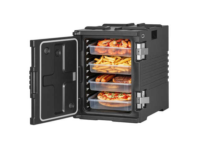VEVOR Insulated Food Pan Carrier, 95 Qt Non-Electrical Food Warmer, with Wheel & 304 Stainless Steel Latch, LLDPE Stackable Hot Box, for Various...