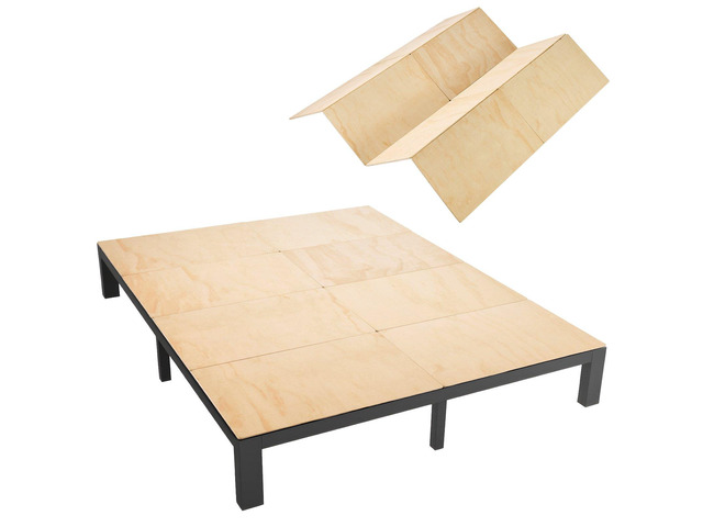 VEVOR Bunkie Board, King Size 76.8 x 70.1 in, Foldable Bed Board Under Mattress with Nylon Webbing, Plywood, Rounded Edges, Anti-Sag Design for...