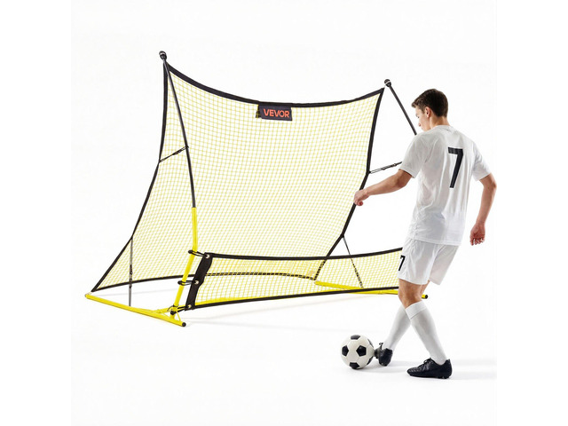 VEVOR Soccer Rebounder Net, 2-in-1 Soccer Goal Rebounder, Thickened Fiberglass Poles Iron Pipe for Team Solo Control, Passing Practice, Easy Setup...