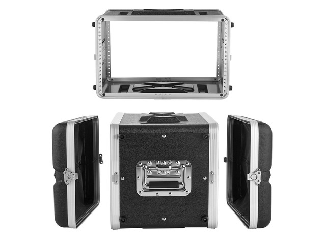 VEVOR 6U Rack Case, 14 in Depth, Server Rack Cabinet Shallow with ABS Construction, Recessed Twist Latches, Detachable Front & Back Cover, Easy...