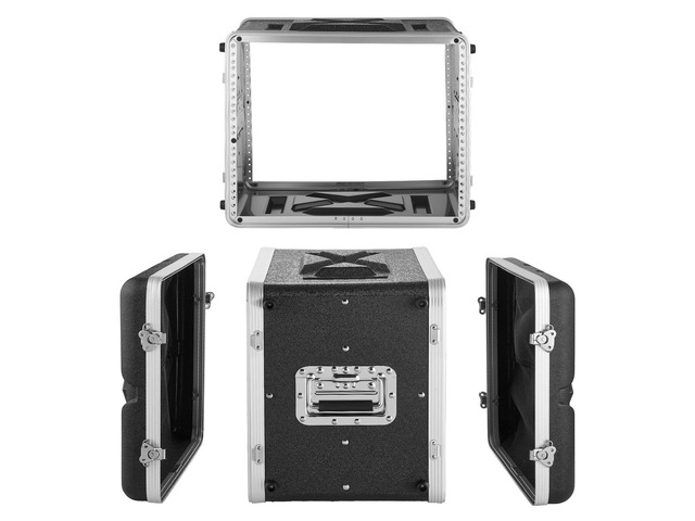 VEVOR 8U Rack Case, 14 in Depth, Server Rack Cabinet Shallow with ABS Construction, Recessed Twist Latches, Detachable Front & Back Cover, Easy...