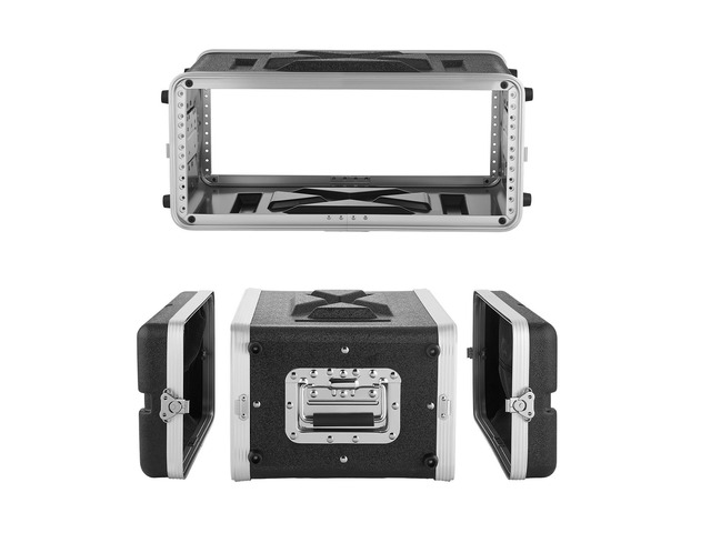 VEVOR 4U Rack Case, 14 in Depth, Server Rack Cabinet Shallow with ABS Construction, Recessed Twist Latches, Detachable Front & Back Cover, Easy...