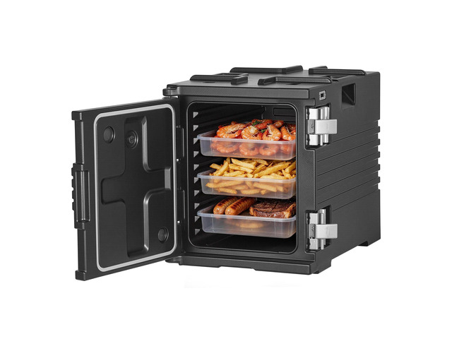 VEVOR Insulated Food Pan Carrier, 82 Qt Non-Electrical Food Warmer, with Wheel & 304 Stainless Steel Latch, LLDPE Stackable Hot Box, for Various...