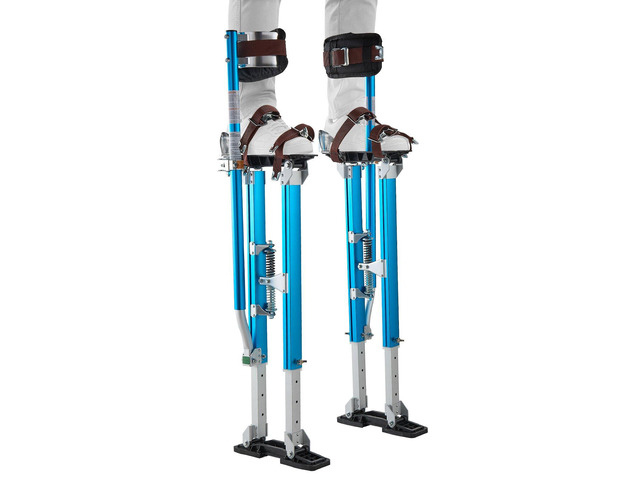 VEVOR Drywall Stilts, 24.240.3 Inch Adjustable Aluminum Painter Stilts, 228 lbs Load Capacity, Non-Slip Rubber Feet, Dual Spring Shock Absorption,...