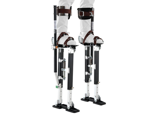 VEVOR Drywall Stilts, 19.131.1 in Adjustable Aluminum Painter Stilts, 228 lbs Load Capacity, Non-Slip Rubber Feet, Dual Spring Shock Absorption,...