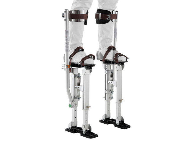 VEVOR Drywall Stilts, 16.124.1 in Adjustable Aluminum Painter Stilts, 228 lbs Load Capacity, Non-Slip Rubber Feet, Dual Spring Shock Absorption,...