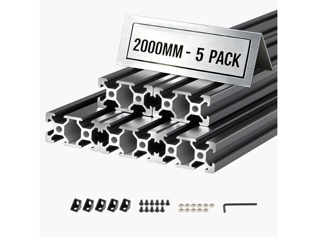 VEVOR 5PCS 2040 Aluminum Extrusion Profile, 78.74 Inch 2000 mm, V Slot European Standard Anodized Linear Rail, High-Strength Extruded Aluminum...