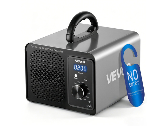 VEVOR Ozone Generator, 36000mg/h Commercial Ozone Machine, 15s Delayed Start & Timer & Rotary Encoder Knob & Odor-Treatment Cycle Mode, Industrial...