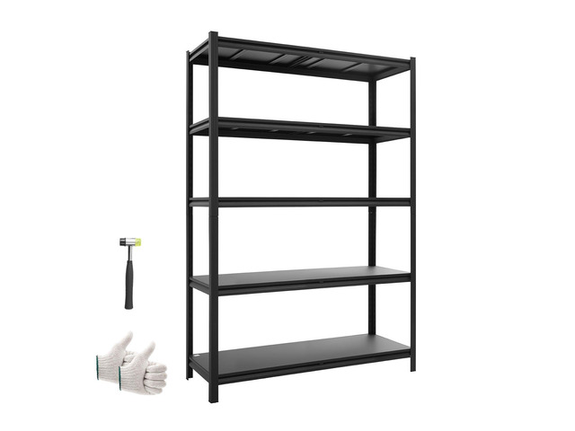 VEVOR Storage Shelves, 5-Tier Adjustable, 2500 lbs Capacity, Heavy Duty Garage Storage Shelving Unit, Metal Utility Rack Shelf, for Garage...
