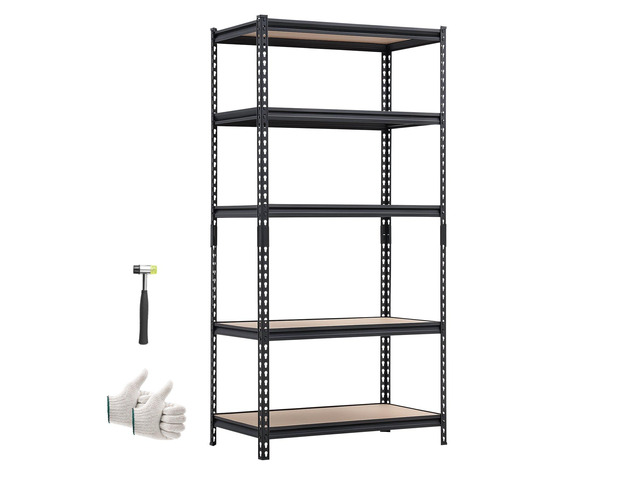 VEVOR Storage Shelves, 5-Tier Adjustable, 2000 lbs Capacity, Heavy Duty Garage Storage Shelving Unit, Metal Utility Rack Shelf, for Garage...