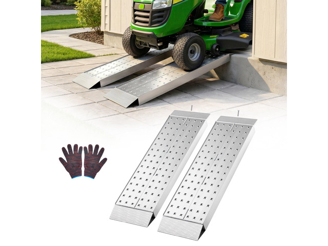 VEVOR Aluminum Trailer Ramps, 2PCS 39 x 12 in, Heavy-Duty ATV Ramp Set with Anti-Slip Plates, 3000LBS Combined Capacity Loading Ramps for...