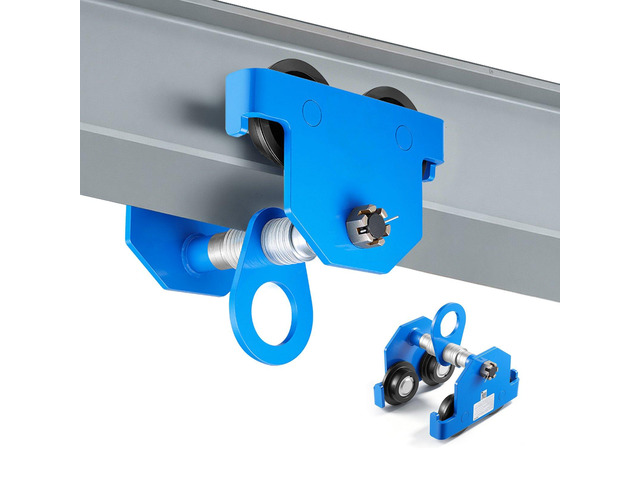VEVOR Manual Trolley, 6600 lbs/3 Ton Load Capacity, Push Beam Trolley with Dual Wheels, Adjustable for I-Beam Flange Width 2.5' to 8', Heavy Duty...