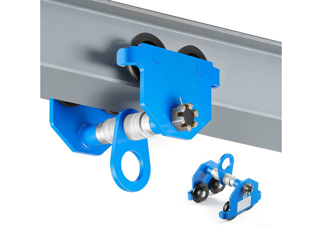 VEVOR Manual Trolley, 4400 lbs/2 Ton Load Capacity, Push Beam Trolley with Dual Wheels, Adjustable for I-Beam Flange Width 2.4' to 7', Heavy Duty...