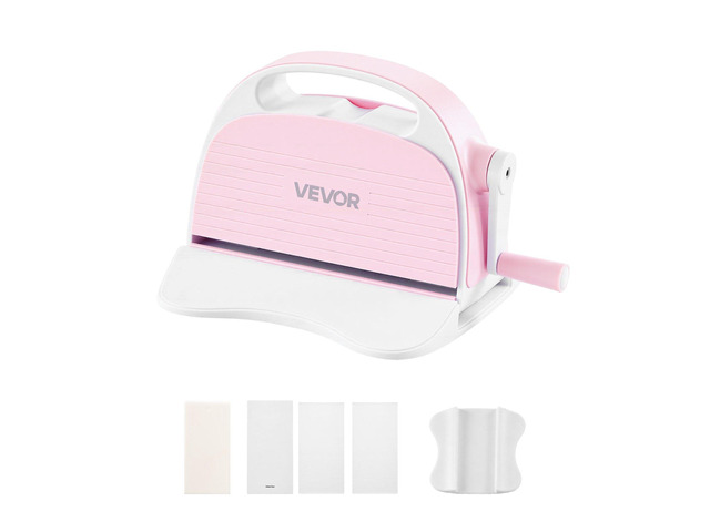 VEVOR Manual Die Cutting and Embossing Machine, 3' Opening, Portable Die Cut Machine with Cutting Plates, Ergonomic Handle, Easy to Store, for Arts...