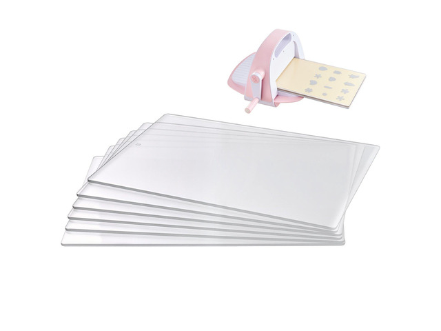 VEVOR Cutting Plates, 6 Pcs, 12.13 x 8.5 x 0.12 in, Clear Polycarbonate Material, Die Cut Pads Compatible with VEVOR Die Cutting and Embossing...