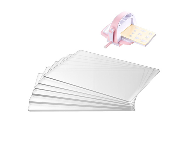 VEVOR Cutting Plates, 6 Pcs, 8.86 x 6.14 in, Clear Polycarbonate Material, Die Cut Pads Compatible with VEVOR Die Cutting and Embossing Machine...