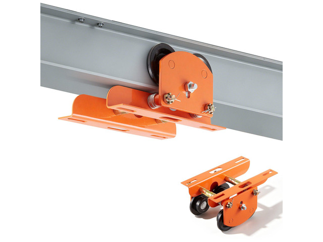 VEVOR Electric Hoist Manual Trolley, 1100 lbs/0.5 Ton Load for PA200 PA250 PA300 PA400 PA500, Push Beam Trolley with Dual Wheels, 2.68'-4.33'...