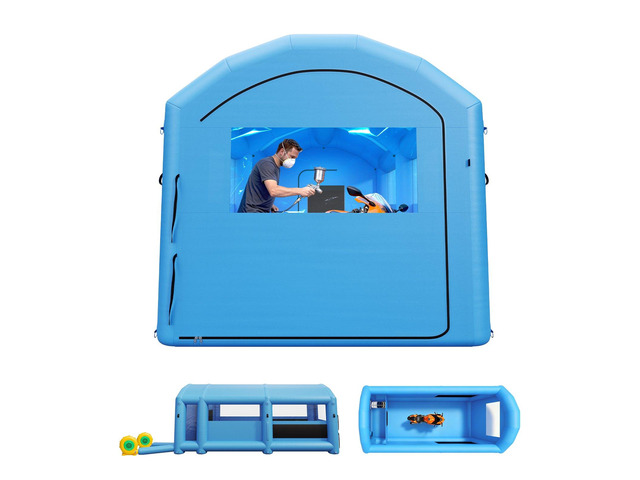 VEVOR Inflatable Paint Booth, 20 x 10 x 8 ft, Portable Spray Booth with 480W+750W Blowers, Large Filter Cotton, Changing Area, Arched Roof Painting...