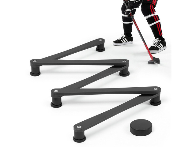 VEVOR Hockey Training Equipment, 5-Section Adjustable Hockey Stick Handling Trainer, Portable On/Off Ice Trainer, Lightweight Solid Sports Tool for...