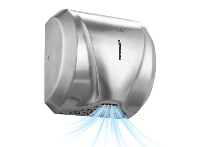 VEVOR Hand Dryer, 1800W Bathroom Air Hand Dryer, Automatic High Speed with HEPA Filter, Fast Drying, Heavy Duty Brushed Stainless Steel, AC110-120V...