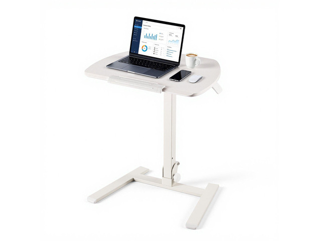 VEVOR Standing Desk, Adjustable Height Mobile Stand Up Desk with Tilting Desktop, 25.6 x 19 in Small Computer Sit Stand Workstation, 33 lbs...