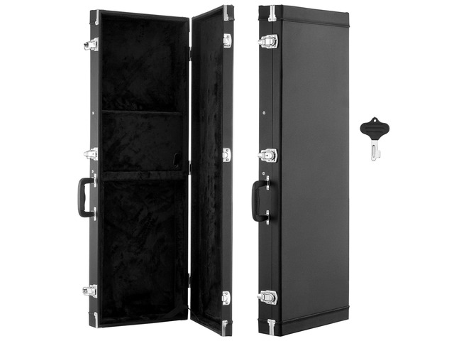 VEVOR Electric Guitar Hard Case, 41.3 Inch, Rectangle Wooden Hard-Shell Protective Carrying Case, with Lock Latch, Padding, Accessory Compartment,...