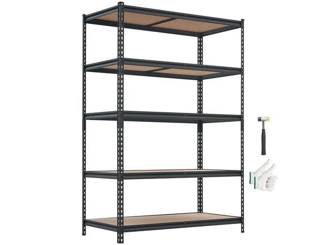 VEVOR Storage Shelves, 5-Tier Adjustable, 3000 lbs Capacity, Heavy Duty Garage Storage Shelving Unit, Metal Utility Rack Shelf, for Garage Workshop...