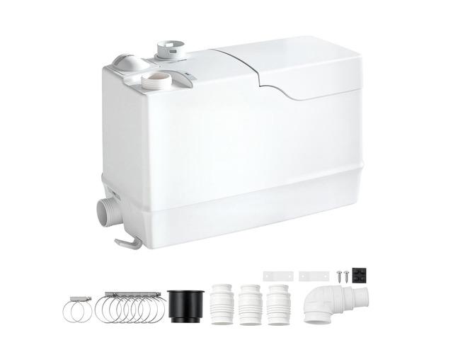 VEVOR Utility Sink Pump 800W 12000L/h Flow 32.8 ft/10 m Head Macerator Pump, Waste Water Disposal Macerating Machine with 3 Inlets, for Basement,...